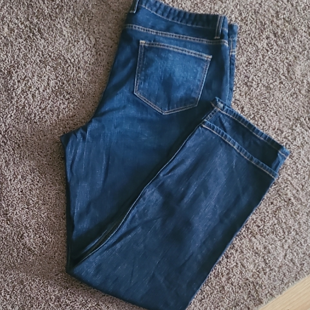 Johnston & Murphy Dark Blue Mens Boot Cut Jeans